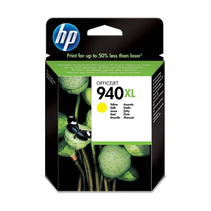 HP 940XL High Yield Yellow Original Ink Cartridge, C4909AE