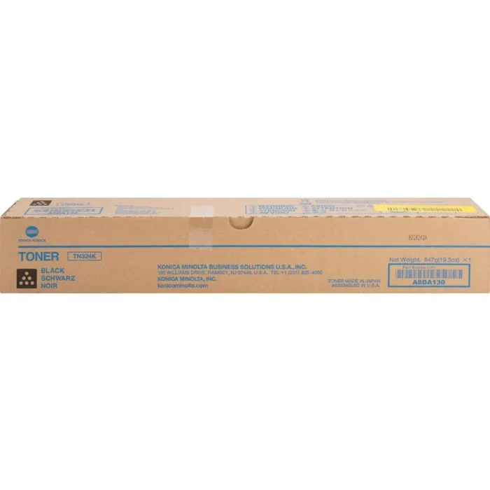 Konica Minolta TN324K Black Original Toner Cartridge, A8DA130