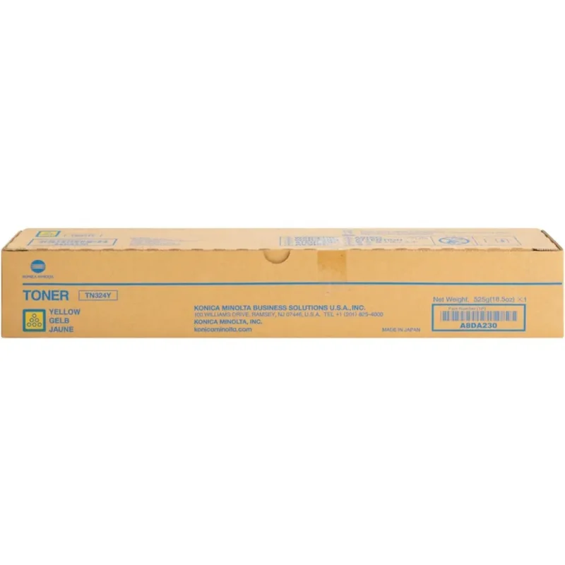 Konica Minolta TN324Y Yellow Original Toner Cartridge, A8DA230