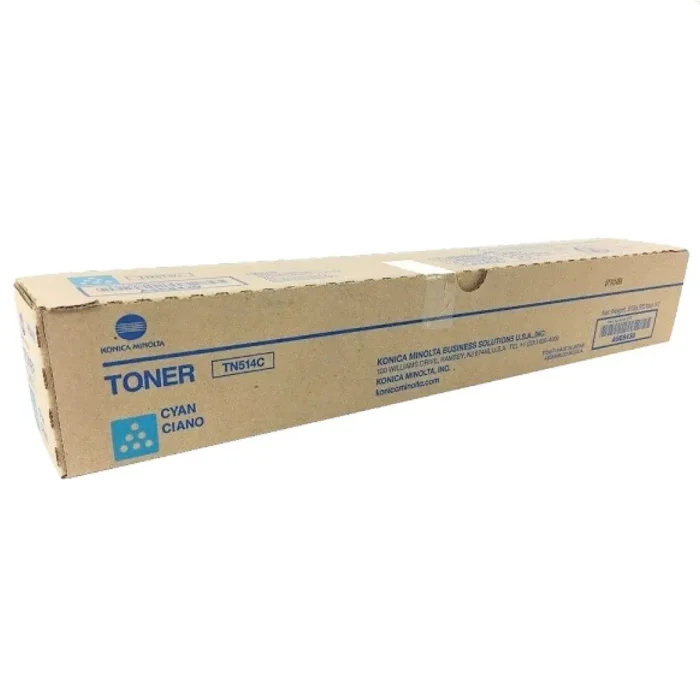 KONICA MINOLTA TN514C Cyan Original Toner Cartridge, A9E8430