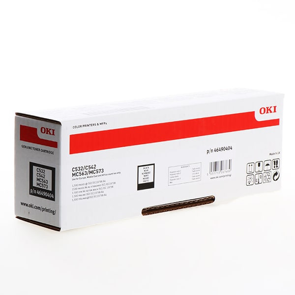 OKI C532, C542, MC563, MC573 Black Original Toner Cartridge