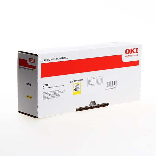 OKI 46507613 Yellow Toner for OKI C712 Printers