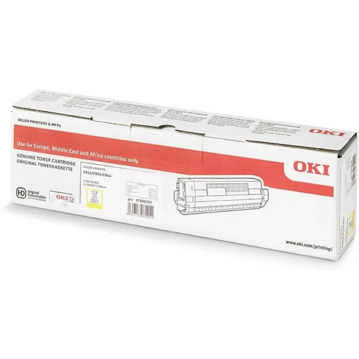OKI C824/C834/C844 Yellow Original Toner Cartridge