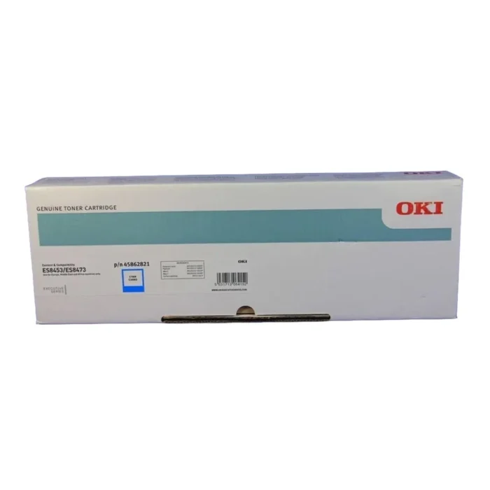 OKI ES8453 | ES8473 | ES8483 Cyan Original Toner Cartridge (45862821)