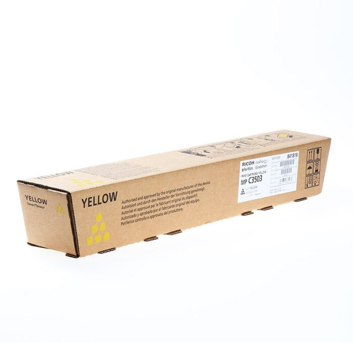 RICOH MP C3503 Yellow Original Toner Cartridge, 841814 / 841818