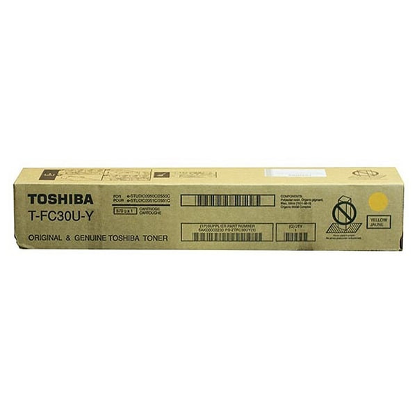 TOSHIBA TFC30 Yellow Original Toner Cartridge, T-FC30P-Y